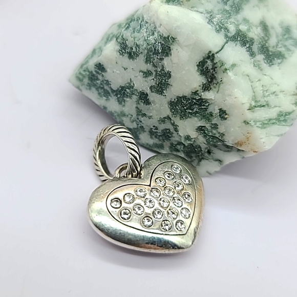 Brighton "AMORE HEART" Swarovski Pave Crystal Heart Charm β€οΈ Retired! - Picture 4 of 10